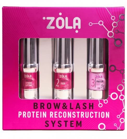 ZOLA Pink Набір для ламінування Brow&Lash Protein Reconstruction System