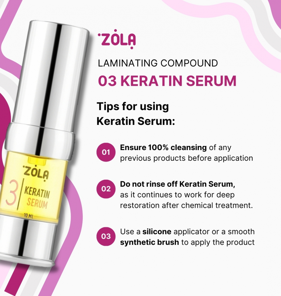 ZOLA Silver Склад для ламінування 03 Keratin Serum - Зображення 7
