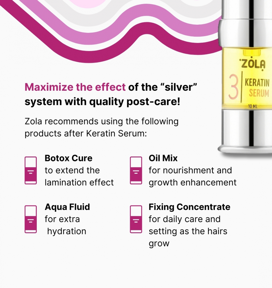 ZOLA Silver Склад для ламінування 03 Keratin Serum - Зображення 8