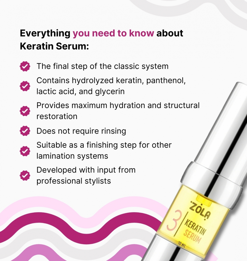 ZOLA Silver Склад для ламінування 03 Keratin Serum - Зображення 3