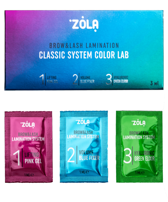 ZOLA Color Lab Набір для ламінування в саше Step 1, 2, 3 (3 x 1 мл)