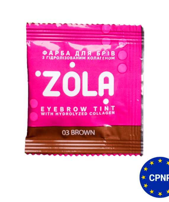 ZOLA Фарба для брів в саше з колагеном Eyebrow Tint With Collagen 03 Brown 5 мл.